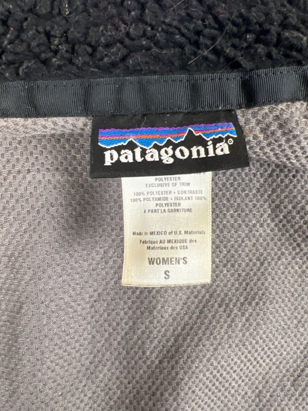 Patagonia Women S Black Mixed Guide Pile Fleece Quilted Hybrid Full Zip Vest - Picture 4 of 8